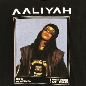 Aaliyah Princess of R&B Graphic T Shirt Black Ripple‎ Junction XL